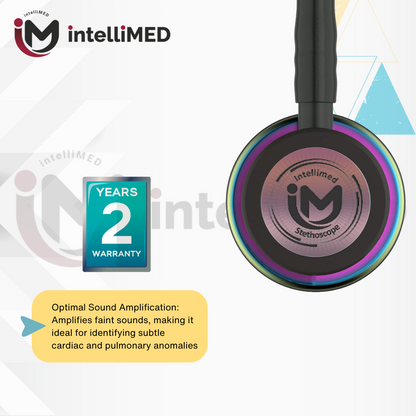 intelliMED Ultrascope Stethoscope, Vibrant Rainbow Edition, Stethoscope with Refined sound, sensitivity & Clarity, 1 Year Warranty