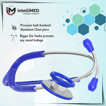 intelliMED Practitioner's Stethoscope, Featherweight Acoustic Stethoscope, 1 Year Warranty