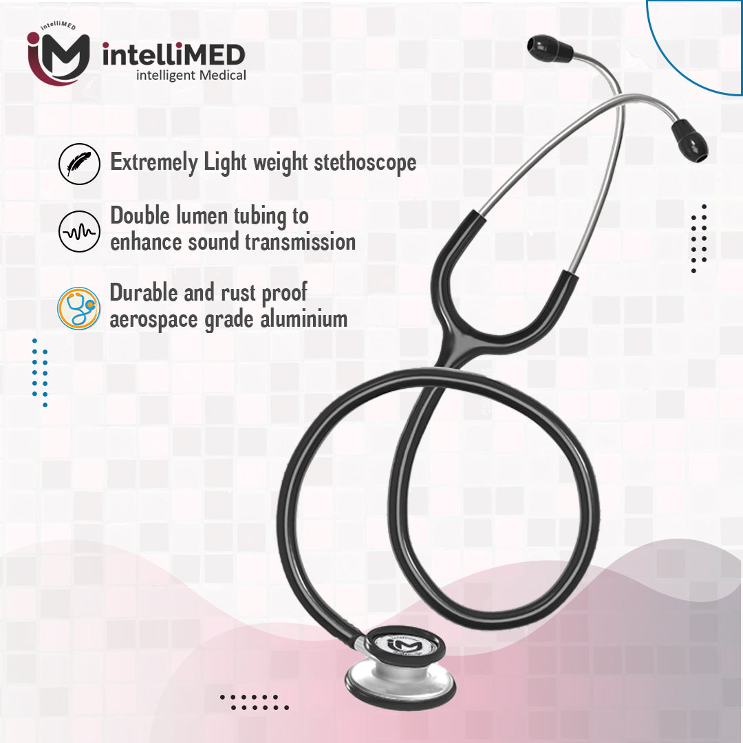 intelliMED Evolv Duo Stethoscope, Featherweight Stethoscope with Dynamic Acoustic Response, 1 Year Warranty