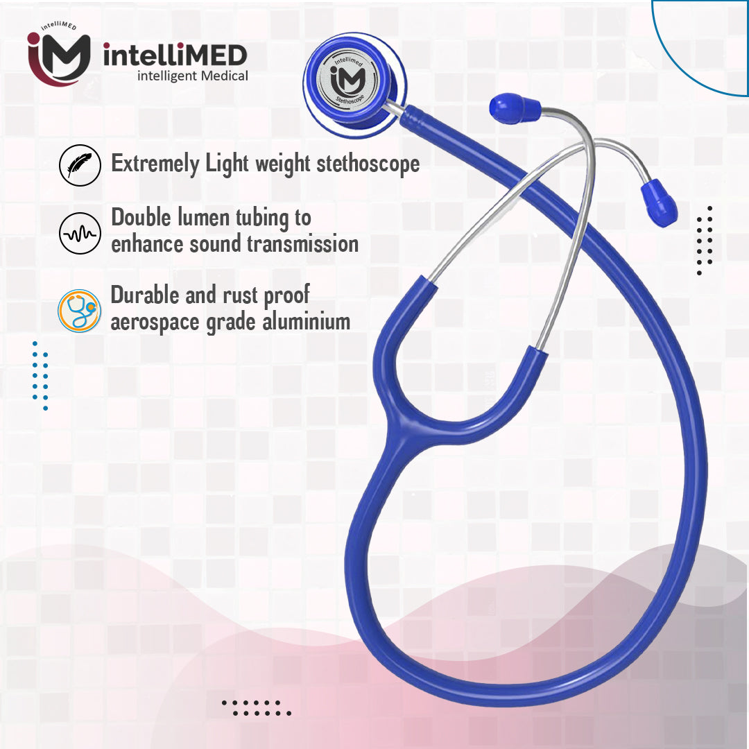 intelliMED Evolv Duo Stethoscope, Featherweight Stethoscope with Dynamic Acoustic Response, 1 Year Warranty