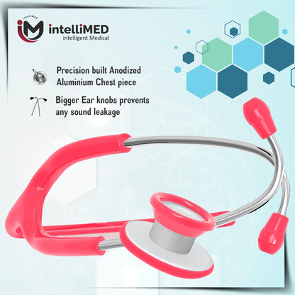 intelliMED Practitioner's Stethoscope, Featherweight Acoustic Stethoscope, 1 Year Warranty