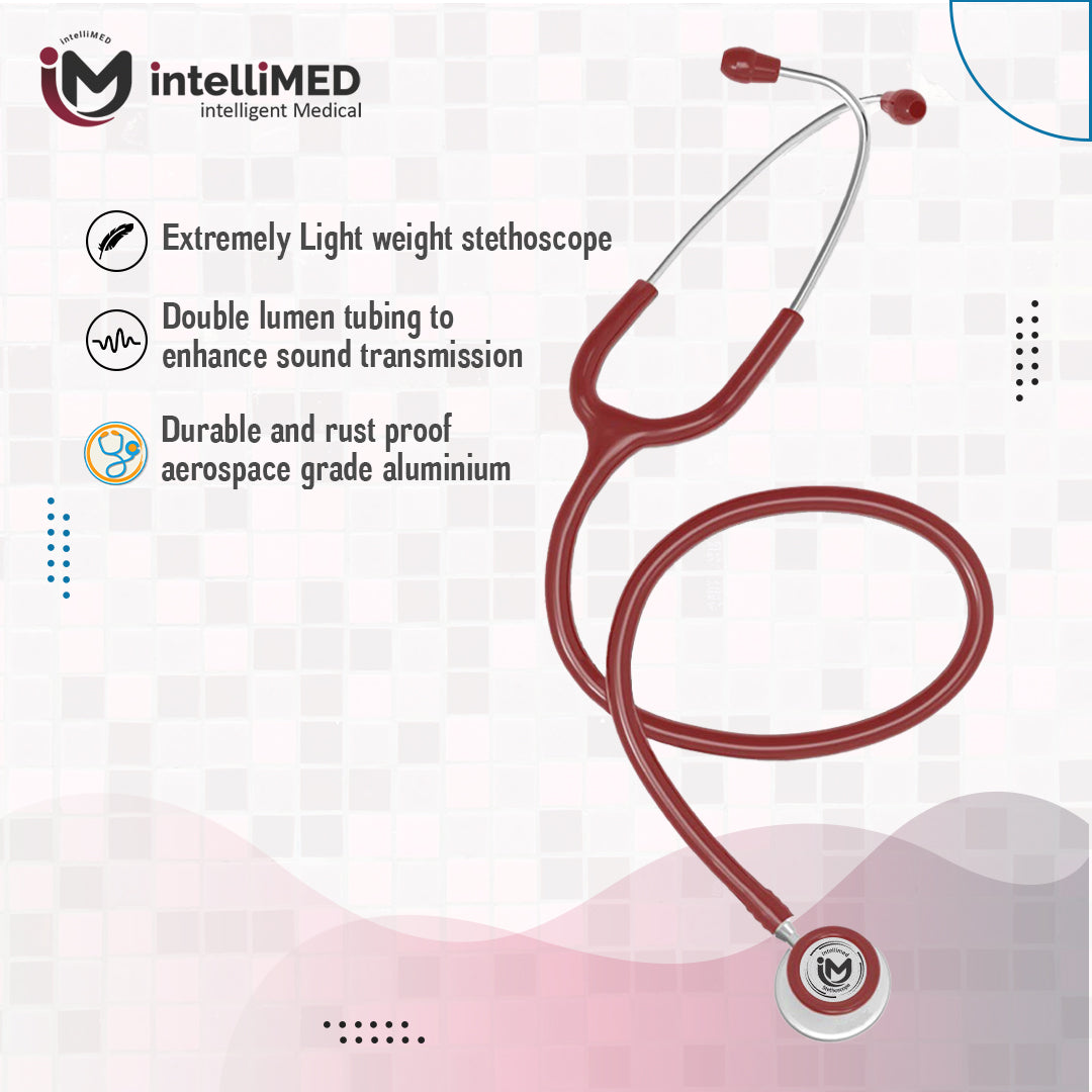 intelliMED Evolv Duo Stethoscope, Featherweight Stethoscope with Dynamic Acoustic Response, 1 Year Warranty