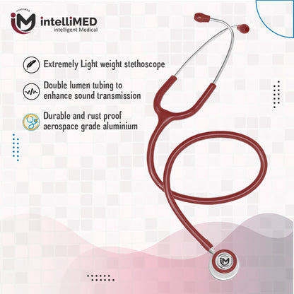 intelliMED Evolv Duo Stethoscope, Featherweight Stethoscope with Dynamic Acoustic Response, 1 Year Warranty