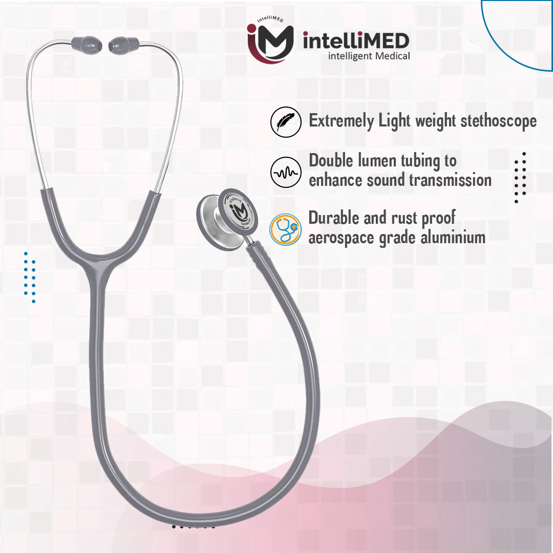 intelliMED Evolv Duo Stethoscope, Featherweight Stethoscope with Dynamic Acoustic Response, 1 Year Warranty