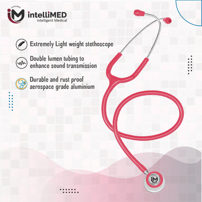 intelliMED Evolv Duo Stethoscope, Featherweight Stethoscope with Dynamic Acoustic Response, 1 Year Warranty