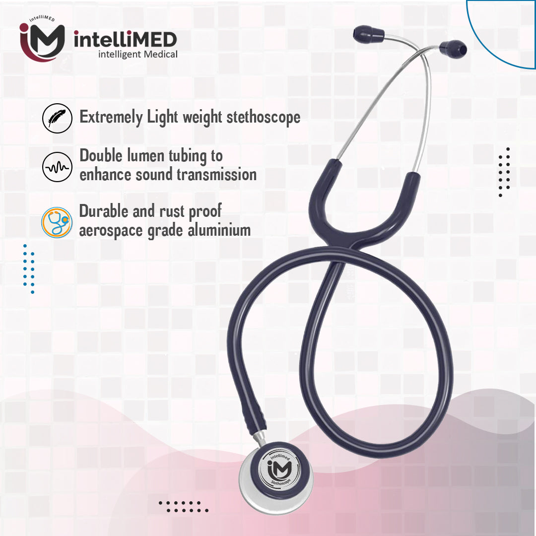 intelliMED Evolv Duo Stethoscope, Featherweight Stethoscope with Dynamic Acoustic Response, 1 Year Warranty