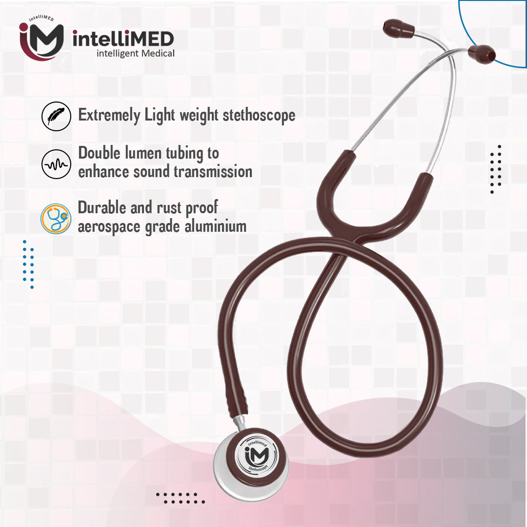 intelliMED Evolv Duo Stethoscope, Featherweight Stethoscope with Dynamic Acoustic Response, 1 Year Warranty