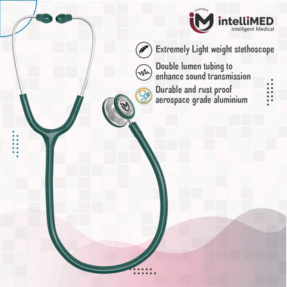 intelliMED Evolv Duo Stethoscope, Featherweight Stethoscope with Dynamic Acoustic Response, 1 Year Warranty