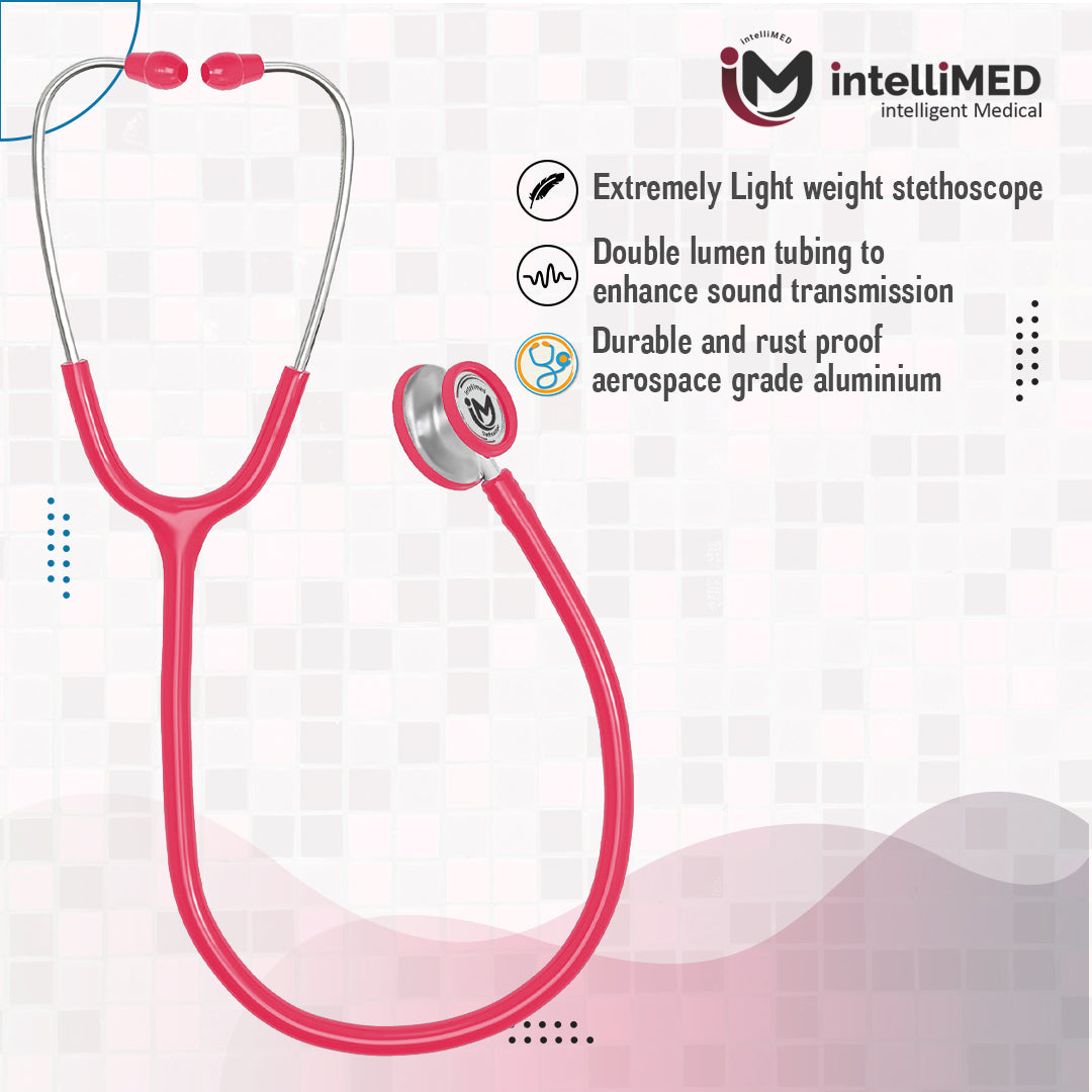 intelliMED Evolv Duo Stethoscope, Featherweight Stethoscope with Dynamic Acoustic Response, 1 Year Warranty