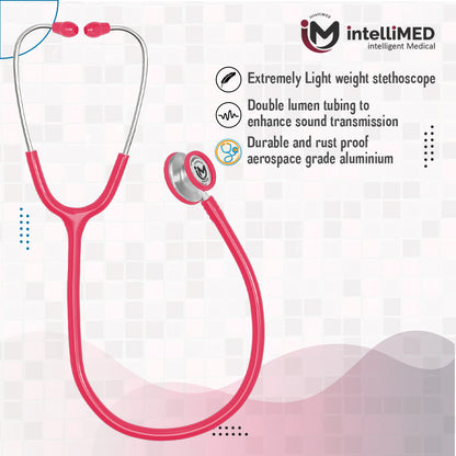 intelliMED Evolv Duo Stethoscope, Featherweight Stethoscope with Dynamic Acoustic Response, 1 Year Warranty