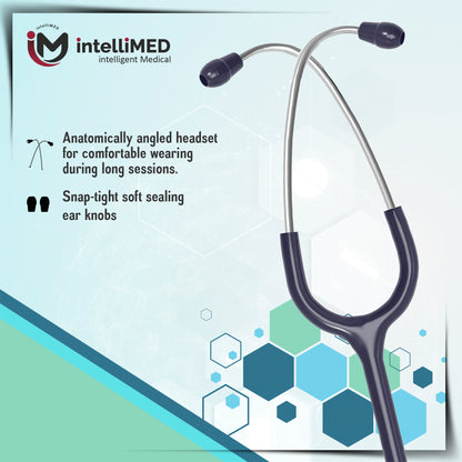 intelliMED Practitioner's Stethoscope, Featherweight Acoustic Stethoscope, 1 Year Warranty