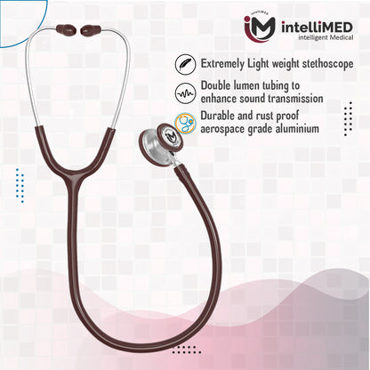 intelliMED Evolv Duo Stethoscope, Featherweight Stethoscope with Dynamic Acoustic Response, 1 Year Warranty