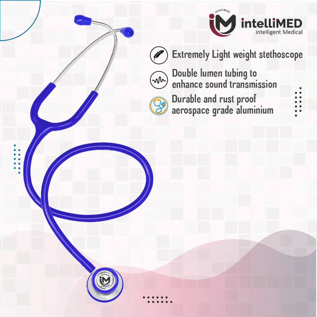 intelliMED Evolv Duo Stethoscope, Featherweight Stethoscope with Dynamic Acoustic Response, 1 Year Warranty