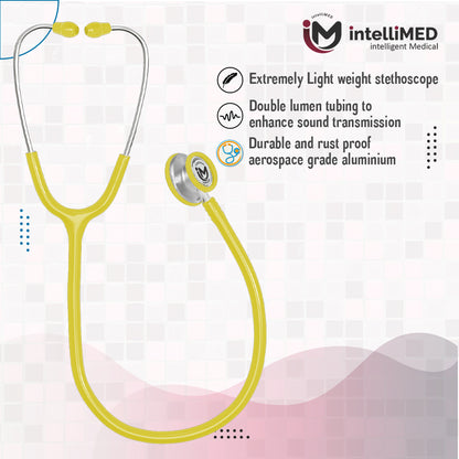 intelliMED Evolv Duo Stethoscope, Featherweight Stethoscope with Dynamic Acoustic Response, 1 Year Warranty