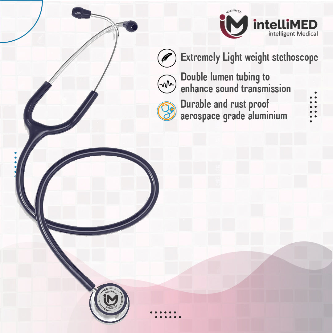 intelliMED Evolv Duo Stethoscope, Featherweight Stethoscope with Dynamic Acoustic Response, 1 Year Warranty