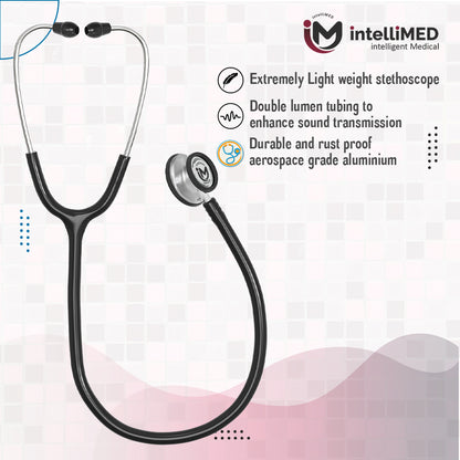 intelliMED Evolv Duo Stethoscope, Featherweight Stethoscope with Dynamic Acoustic Response, 1 Year Warranty