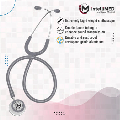 intelliMED Evolv Duo Stethoscope, Featherweight Stethoscope with Dynamic Acoustic Response, 1 Year Warranty