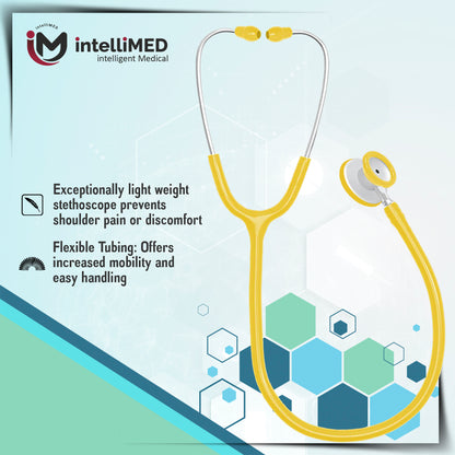 intelliMED Practitioner's Stethoscope, Featherweight Acoustic Stethoscope, 1 Year Warranty