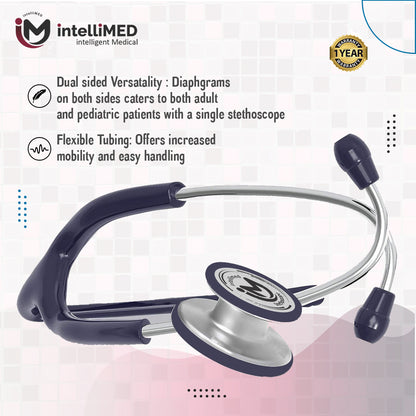 intelliMED Evolv Duo Stethoscope, Featherweight Stethoscope with Dynamic Acoustic Response, 1 Year Warranty