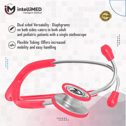 intelliMED Evolv Duo Stethoscope, Featherweight Stethoscope with Dynamic Acoustic Response, 1 Year Warranty