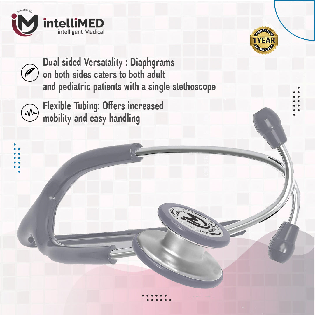 intelliMED Evolv Duo Stethoscope, Featherweight Stethoscope with Dynamic Acoustic Response, 1 Year Warranty