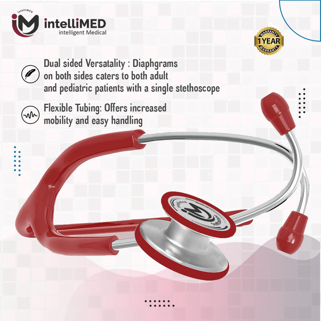 intelliMED Evolv Duo Stethoscope, Featherweight Stethoscope with Dynamic Acoustic Response, 1 Year Warranty