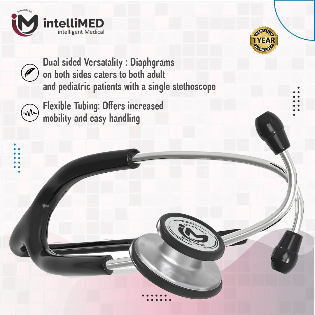 intelliMED Evolv Duo Stethoscope, Featherweight Stethoscope with Dynamic Acoustic Response, 1 Year Warranty