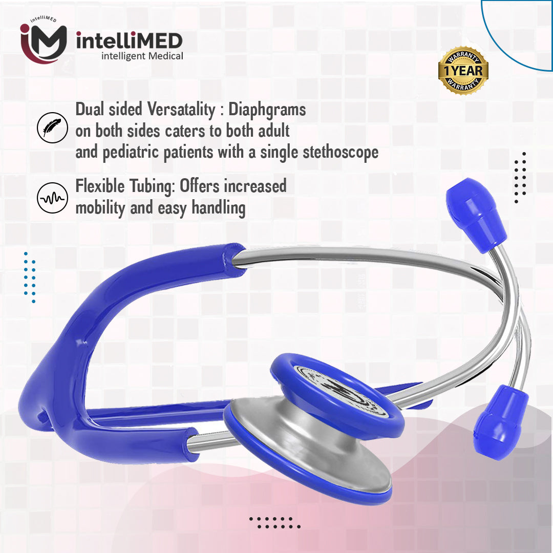 intelliMED Evolv Duo Stethoscope, Featherweight Stethoscope with Dynamic Acoustic Response, 1 Year Warranty