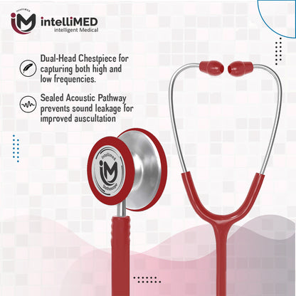 intelliMED Evolv Duo Stethoscope, Featherweight Stethoscope with Dynamic Acoustic Response, 1 Year Warranty