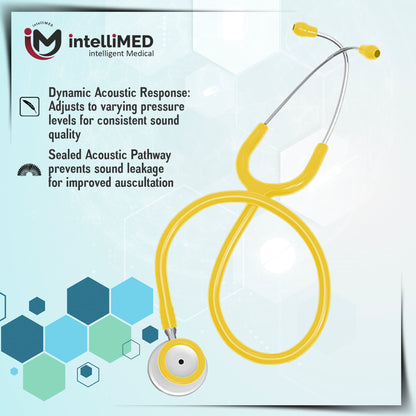 intelliMED Practitioner's Stethoscope, Featherweight Acoustic Stethoscope, 1 Year Warranty