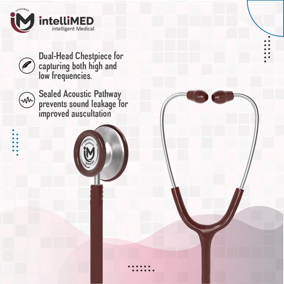 intelliMED Evolv Duo Stethoscope, Featherweight Stethoscope with Dynamic Acoustic Response, 1 Year Warranty