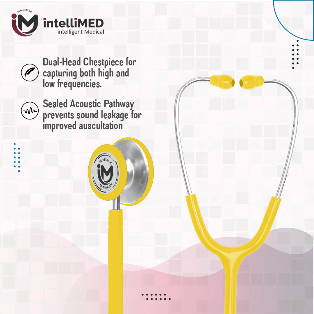 intelliMED Evolv Duo Stethoscope, Featherweight Stethoscope with Dynamic Acoustic Response, 1 Year Warranty