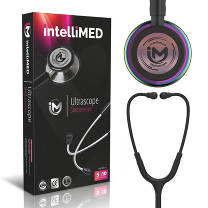 intelliMED Ultrascope Stethoscope, Vibrant Rainbow Edition, Stethoscope with Refined sound, sensitivity & Clarity, 1 Year Warranty