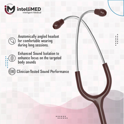 intelliMED Evolv Duo Stethoscope, Featherweight Stethoscope with Dynamic Acoustic Response, 1 Year Warranty