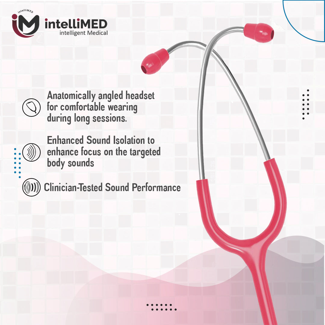 intelliMED Evolv Duo Stethoscope, Featherweight Stethoscope with Dynamic Acoustic Response, 1 Year Warranty