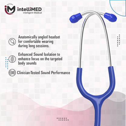 intelliMED Evolv Duo Stethoscope, Featherweight Stethoscope with Dynamic Acoustic Response, 1 Year Warranty