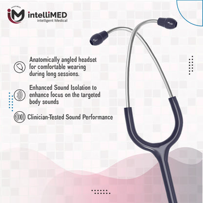 intelliMED Evolv Duo Stethoscope, Featherweight Stethoscope with Dynamic Acoustic Response, 1 Year Warranty