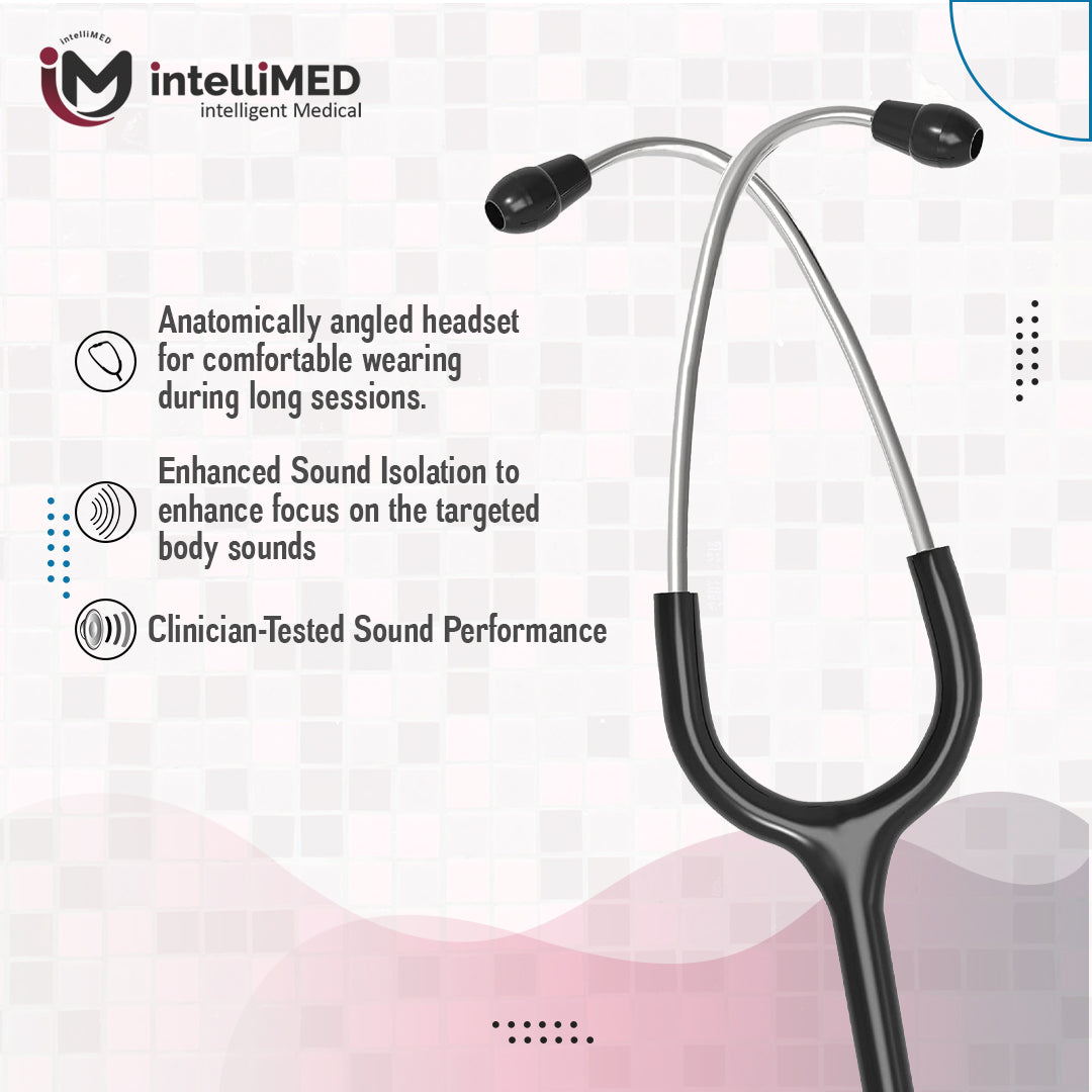 intelliMED Evolv Duo Stethoscope, Featherweight Stethoscope with Dynamic Acoustic Response, 1 Year Warranty