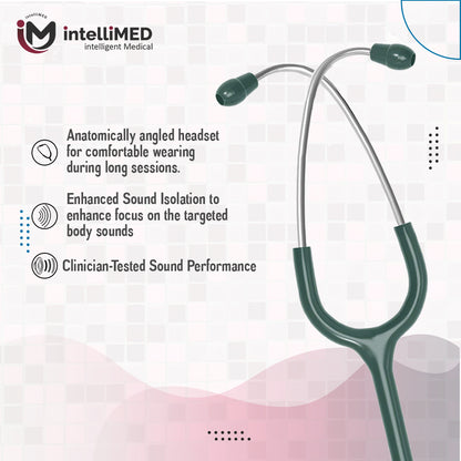 intelliMED Evolv Duo Stethoscope, Featherweight Stethoscope with Dynamic Acoustic Response, 1 Year Warranty