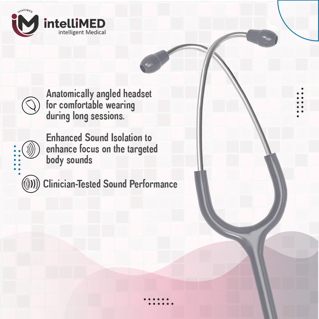 intelliMED Evolv Duo Stethoscope, Featherweight Stethoscope with Dynamic Acoustic Response, 1 Year Warranty