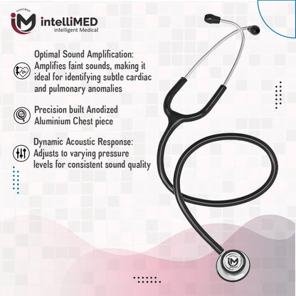 intelliMED Evolv Duo Stethoscope, Featherweight Stethoscope with Dynamic Acoustic Response, 1 Year Warranty