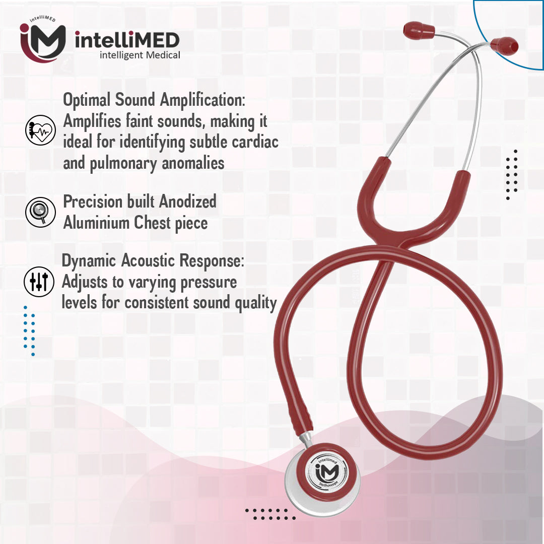 intelliMED Evolv Duo Stethoscope, Featherweight Stethoscope with Dynamic Acoustic Response, 1 Year Warranty