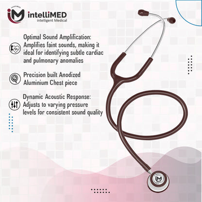 intelliMED Evolv Duo Stethoscope, Featherweight Stethoscope with Dynamic Acoustic Response, 1 Year Warranty