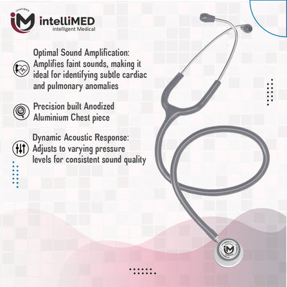 intelliMED Evolv Duo Stethoscope, Featherweight Stethoscope with Dynamic Acoustic Response, 1 Year Warranty