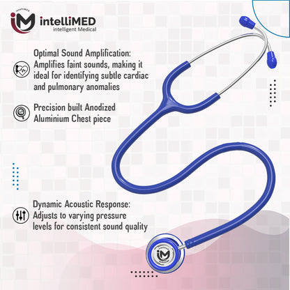 intelliMED Evolv Duo Stethoscope, Featherweight Stethoscope with Dynamic Acoustic Response, 1 Year Warranty