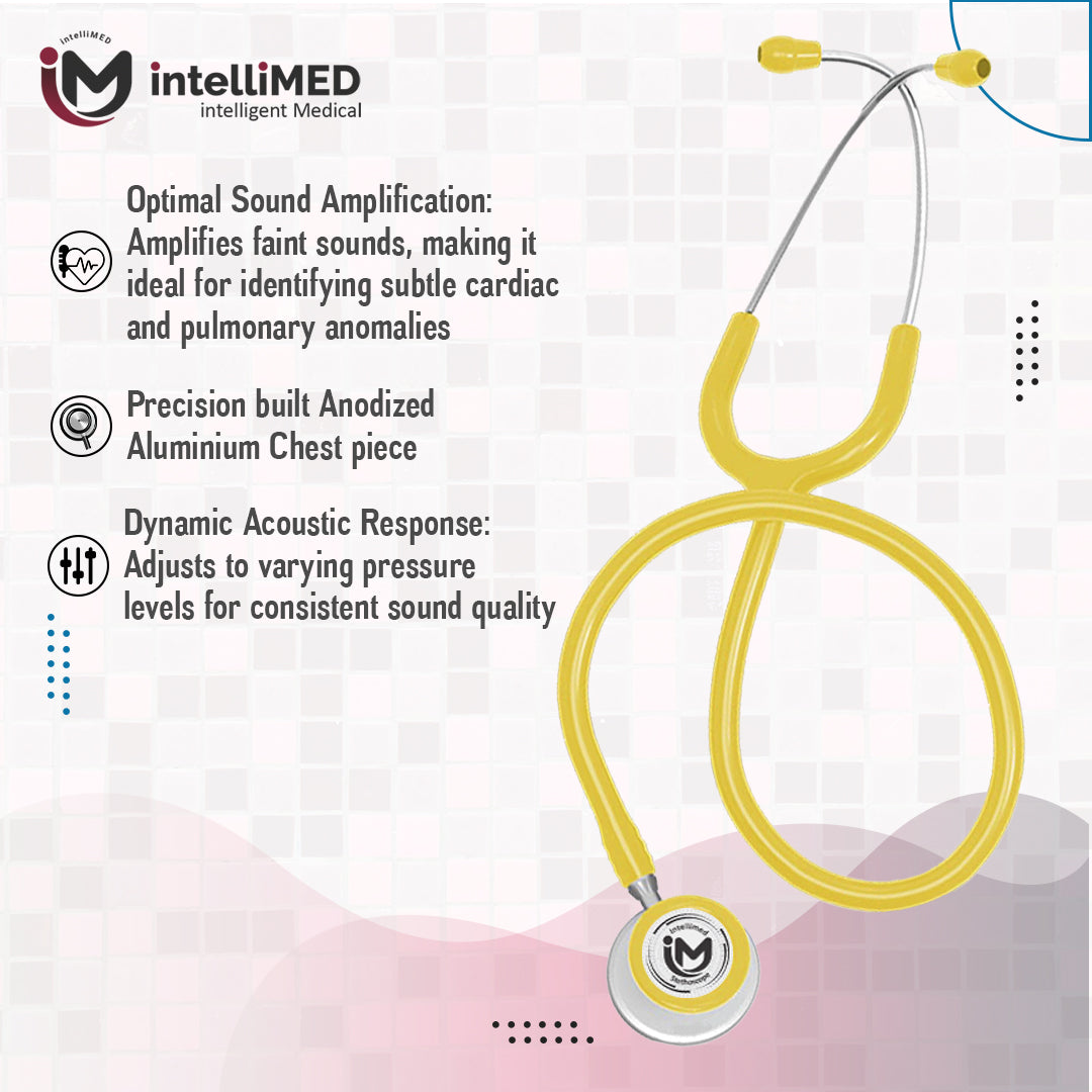 intelliMED Evolv Duo Stethoscope, Featherweight Stethoscope with Dynamic Acoustic Response, 1 Year Warranty