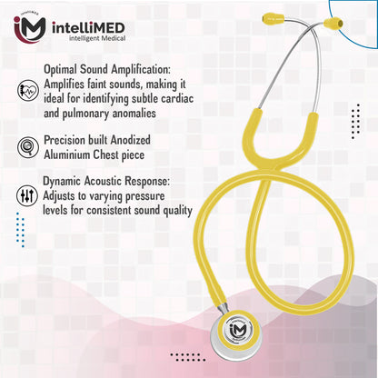 intelliMED Evolv Duo Stethoscope, Featherweight Stethoscope with Dynamic Acoustic Response, 1 Year Warranty