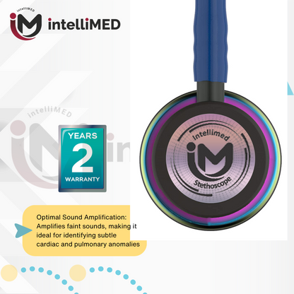 intelliMED Ultrascope Stethoscope, Vibrant Rainbow Edition, Stethoscope with Refined sound, sensitivity & Clarity, 1 Year Warranty